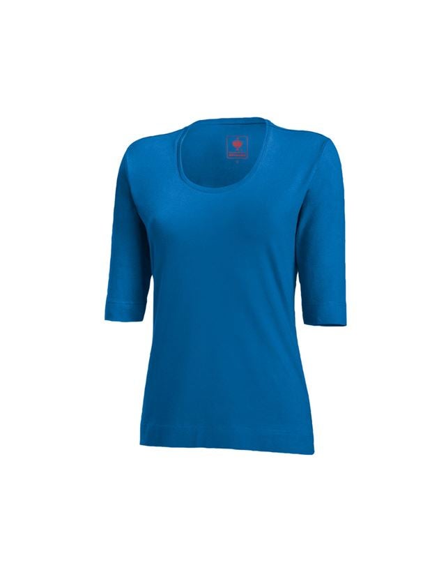Shirts, Pullover & more: e.s. Shirt 3/4 sleeve cotton stretch, ladies' + gentian blue 2