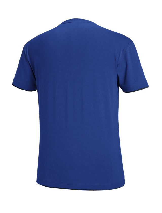 Överdelar: e.s. T-Shirt cotton stretch Layer + kornblå/svart 3