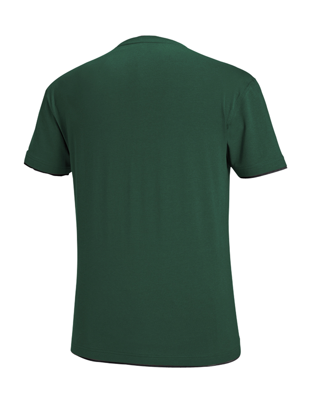 Överdelar: e.s. T-Shirt cotton stretch Layer + grön/svart 3