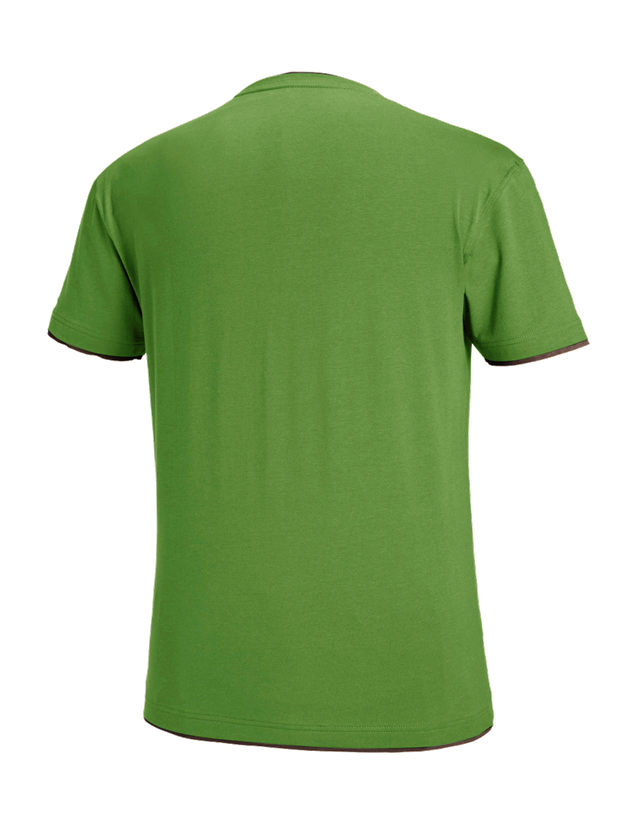 Överdelar: e.s. T-Shirt cotton stretch Layer + sjögrön/kastanj 3