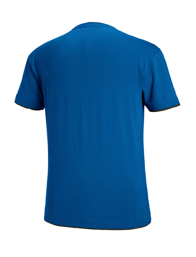 Överdelar: e.s. T-Shirt cotton stretch Layer + gentianablå/grafit 1