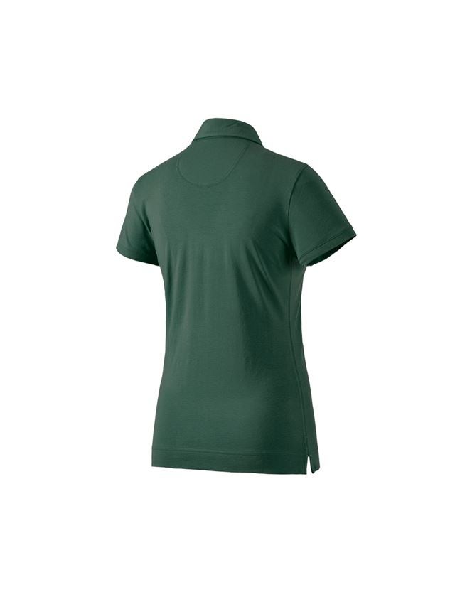 Överdelar: e.s. Polo-Shirt cotton stretch, dam + grön 1