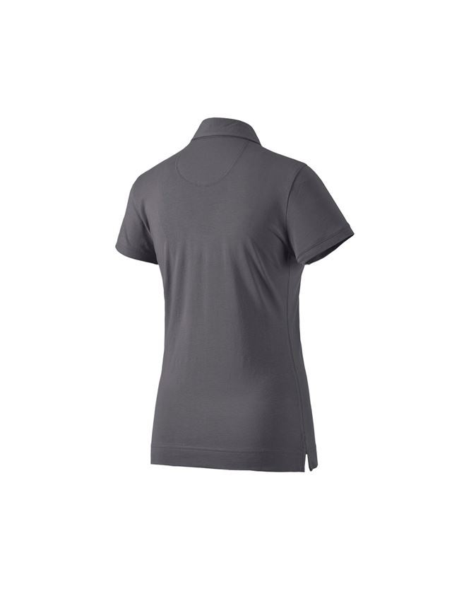 Överdelar: e.s. Polo-Shirt cotton stretch, dam + antracit 3