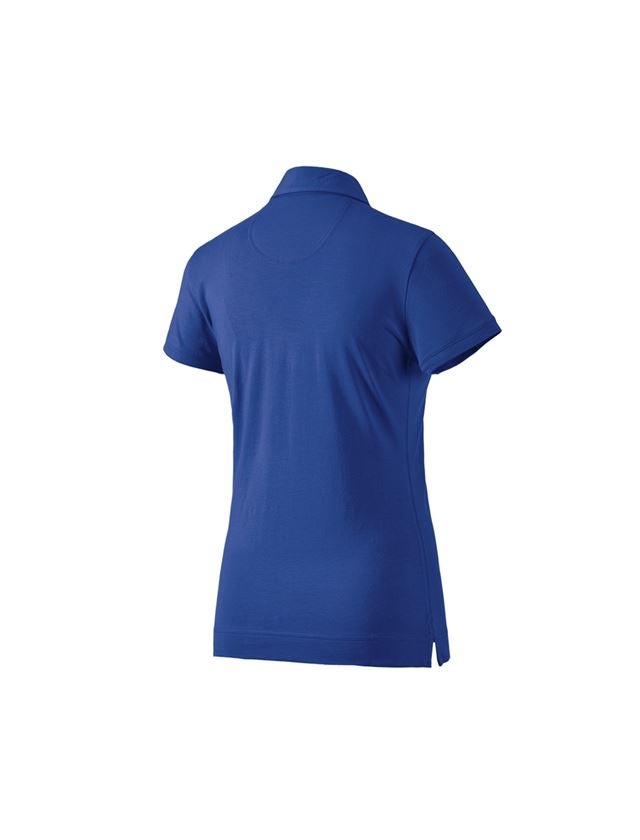 Teman: e.s. Polo-Shirt cotton stretch, dam + kornblå 1