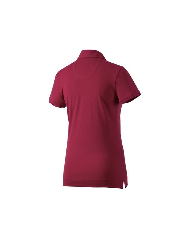 Teman: e.s. Polo-Shirt cotton stretch, dam + bordeaux 1