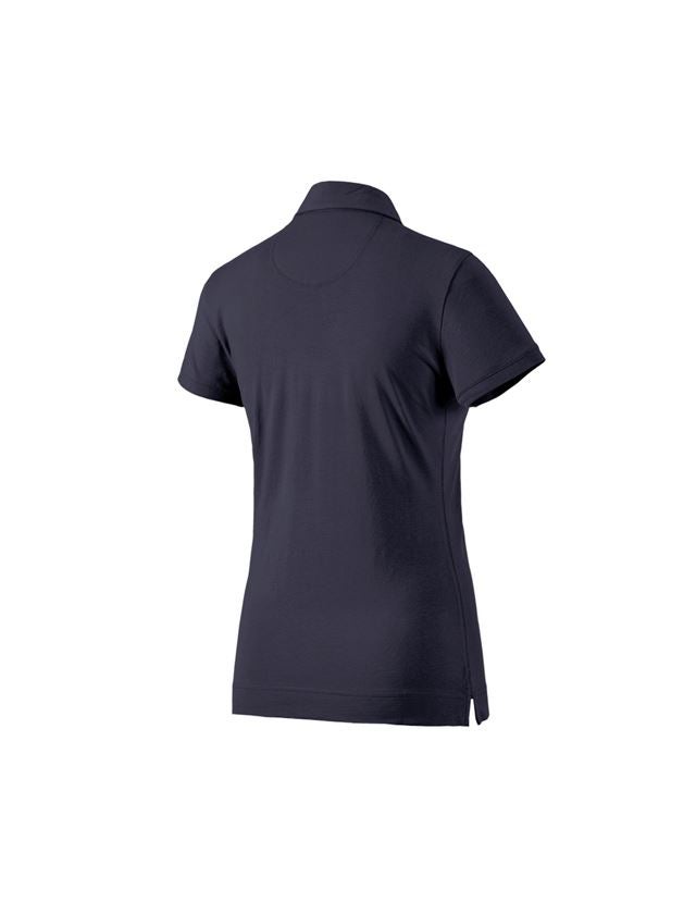 Teman: e.s. Polo-Shirt cotton stretch, dam + mörkblå 1