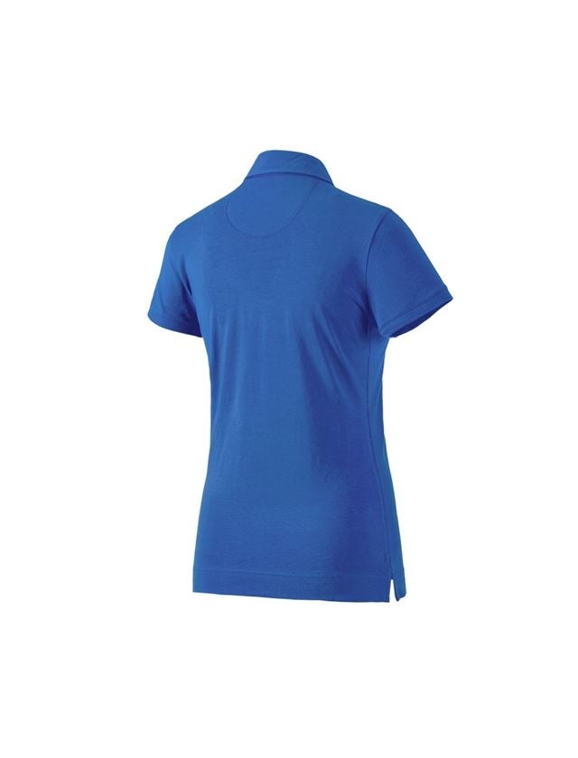 Överdelar: e.s. Polo-Shirt cotton stretch, dam + gentianablå 1