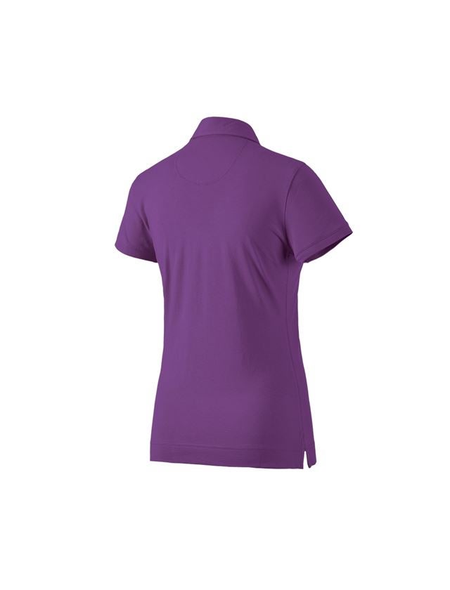 Teman: e.s. Polo-Shirt cotton stretch, dam + violett 1