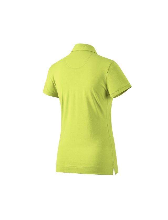 Överdelar: e.s. Polo-Shirt cotton stretch, dam + majgrön 1