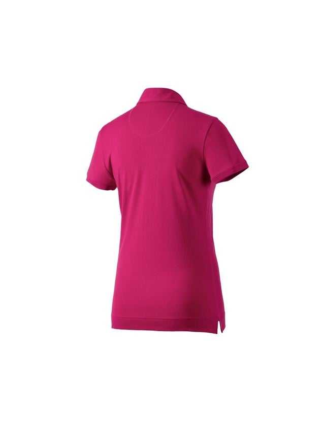 Gardening / Forestry / Farming: e.s. Polo shirt cotton stretch, ladies' + berry 1