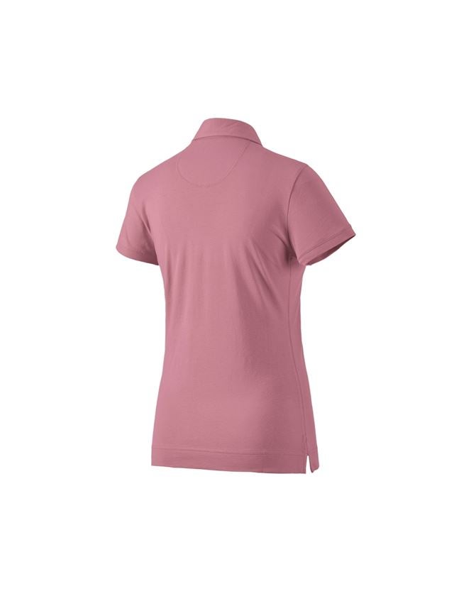 Överdelar: e.s. Polo-Shirt cotton stretch, dam + gammalrosa 1