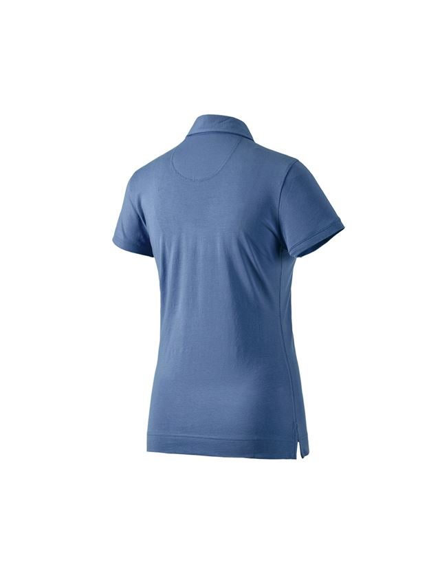 Överdelar: e.s. Polo-Shirt cotton stretch, dam + kobolt 1