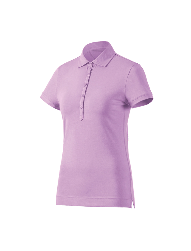 Överdelar: e.s. Polo-Shirt cotton stretch, dam + lavendel