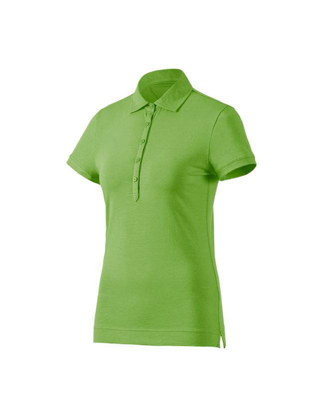 Överdelar: e.s. Polo-Shirt cotton stretch, dam + sjögrön