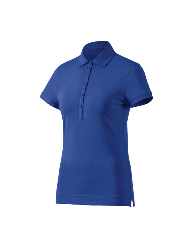 Teman: e.s. Polo-Shirt cotton stretch, dam + kornblå