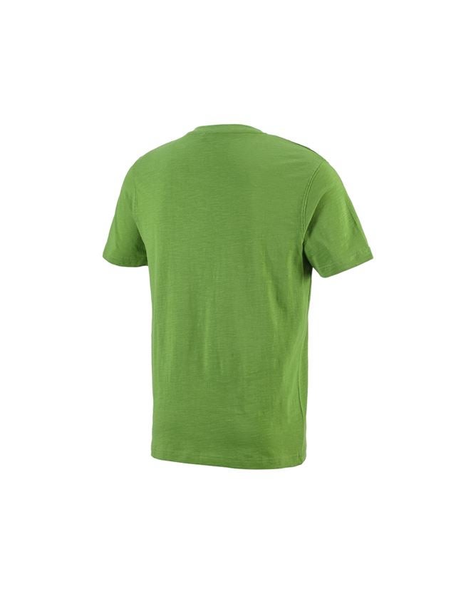 Teman: e.s. T-Shirt cotton slub V-Neck + sjögrön 1