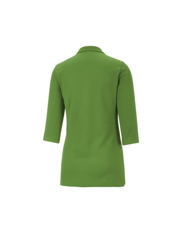Gardening / Forestry / Farming: e.s. Pique-Polo 3/4-sleeve cotton stretch, ladies' + seagreen 1