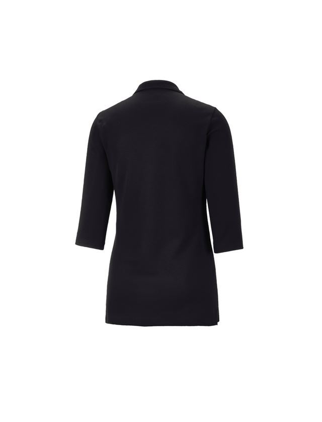 Plumbers / Installers: e.s. Pique-Polo 3/4-sleeve cotton stretch, ladies' + black 1