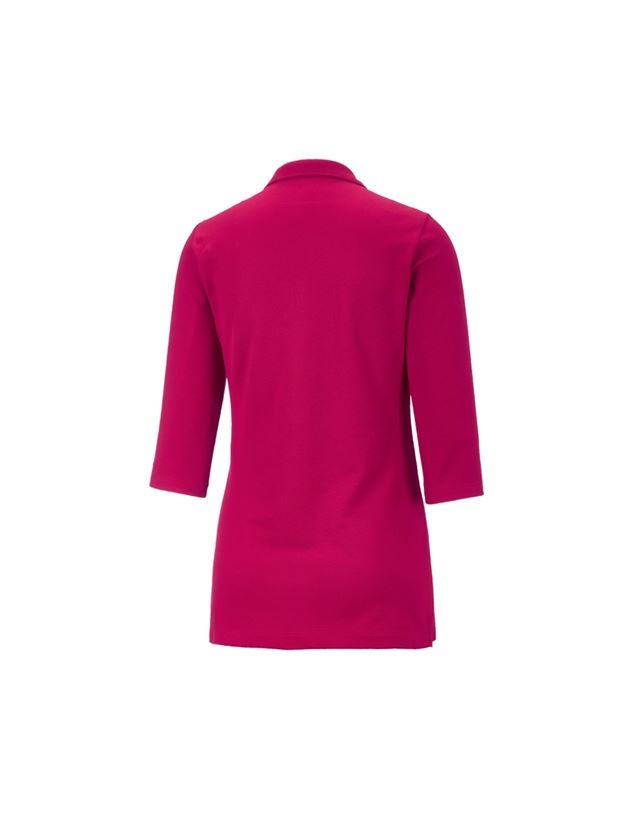 Gardening / Forestry / Farming: e.s. Pique-Polo 3/4-sleeve cotton stretch, ladies' + berry 1