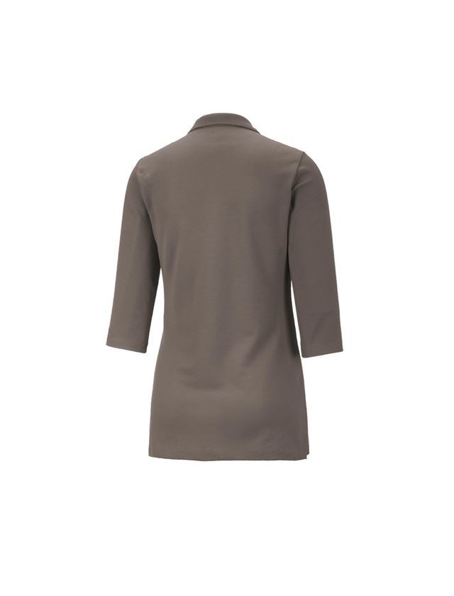 Shirts, Pullover & more: e.s. Pique-Polo 3/4-sleeve cotton stretch, ladies' + stone 3