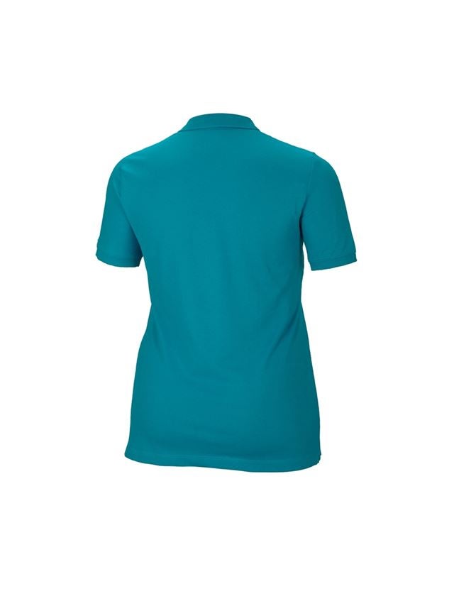 Shirts, Pullover & more: e.s. Pique-Polo cotton stretch, ladies', plus fit + ocean 2