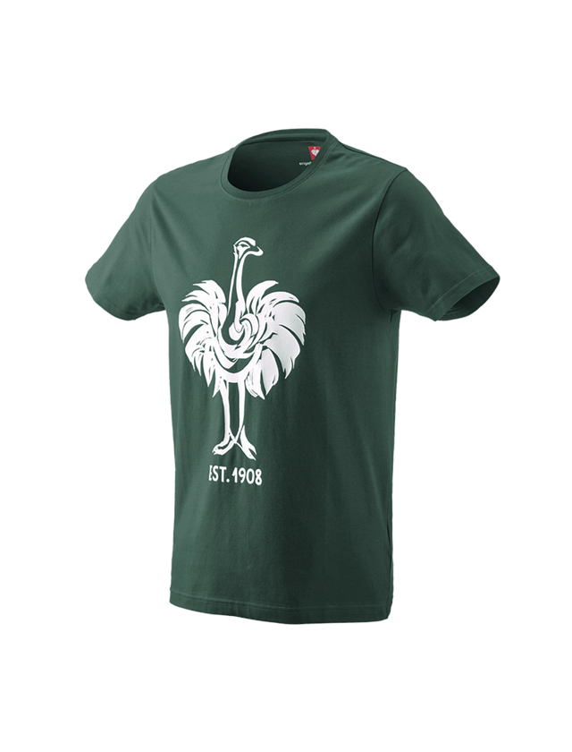 Skogsbruk / Trädgård: e.s. T-shirt 1908 + grön/vit