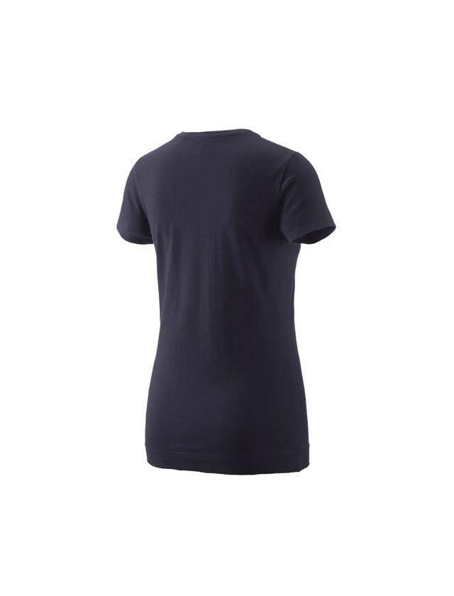 Överdelar: e.s. T-shirt 1908, dam + mörkblå/bär 1