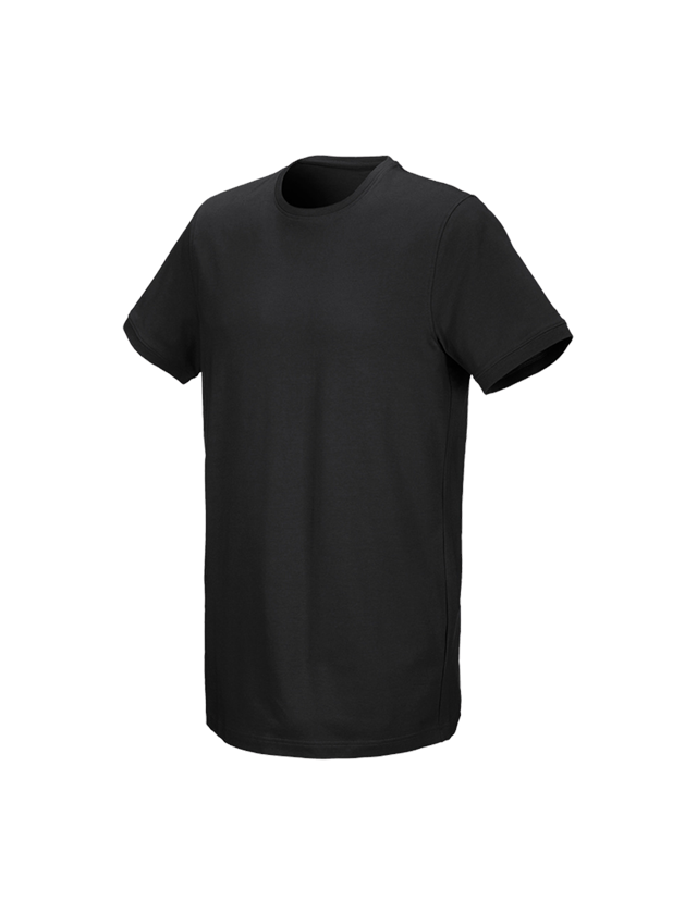 Överdelar: e.s. T-shirt cotton stretch, long fit + svart 1