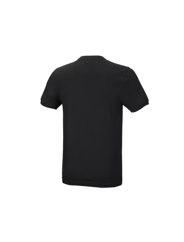 Överdelar: e.s. T-shirt cotton stretch, slim fit + svart 2