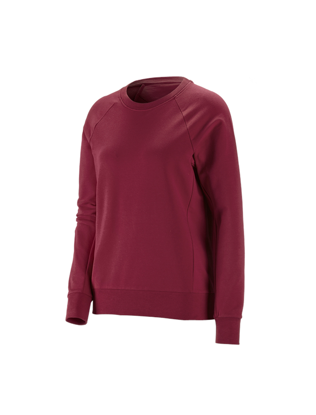 Plumbers / Installers: e.s. Sweatshirt cotton stretch, ladies' + bordeaux