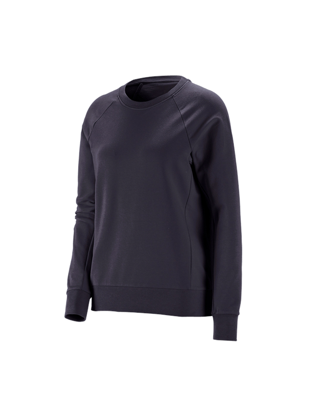 Teman: e.s. Sweatshirt cotton stretch, dam + mörkblå
