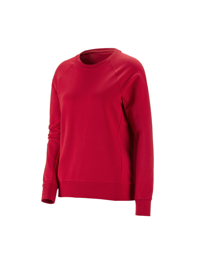 Shirts, Pullover & more: e.s. Sweatshirt cotton stretch, ladies' + fiery red