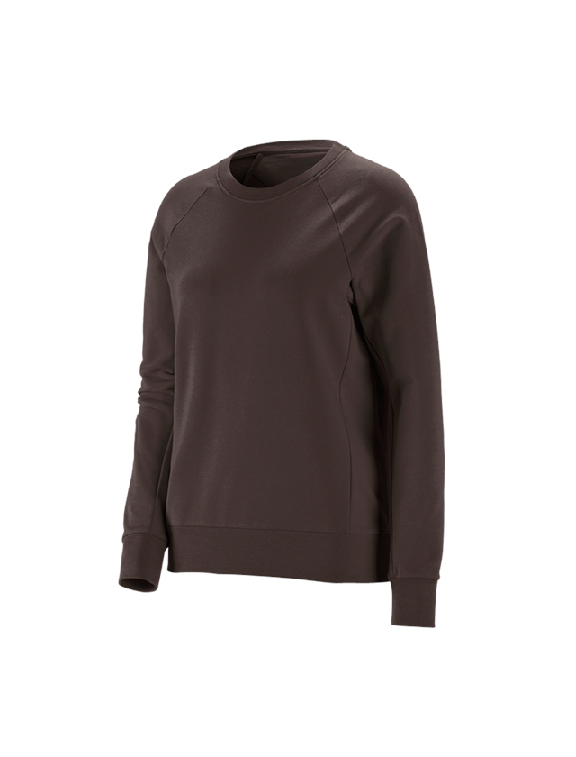 Shirts, Pullover & more: e.s. Sweatshirt cotton stretch, ladies' + chestnut