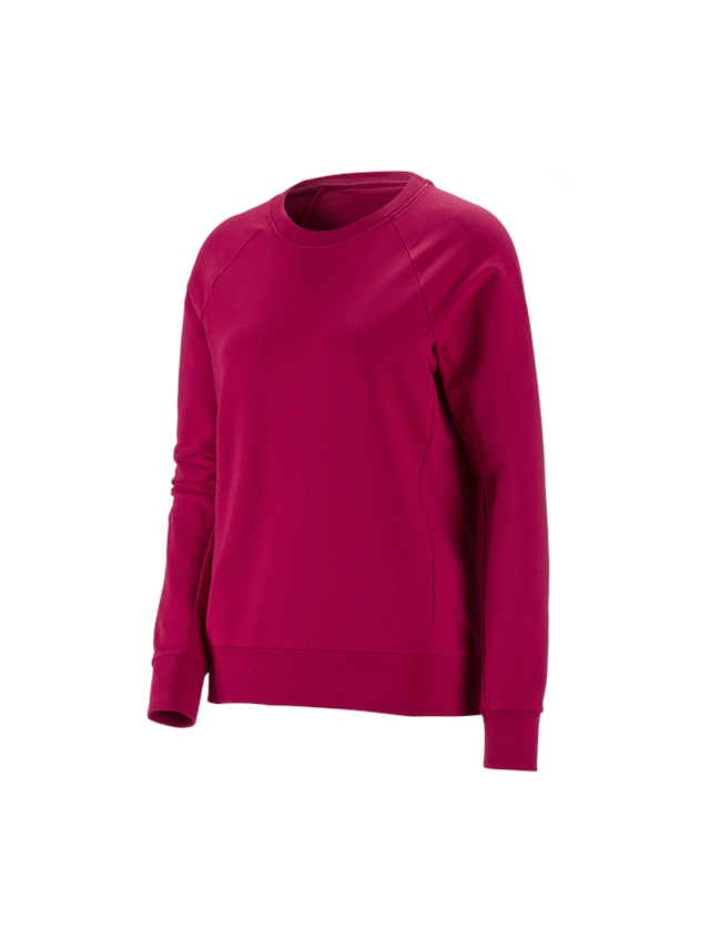 Plumbers / Installers: e.s. Sweatshirt cotton stretch, ladies' + berry