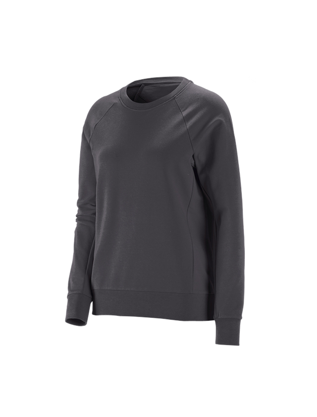 Shirts, Pullover & more: e.s. Sweatshirt cotton stretch, ladies' + anthracite