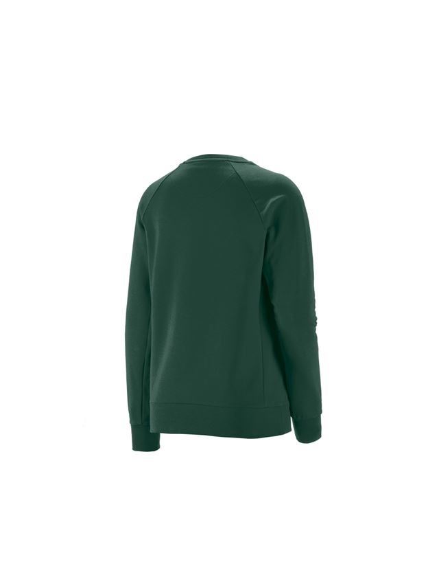 Teman: e.s. Sweatshirt cotton stretch, dam + grön 1
