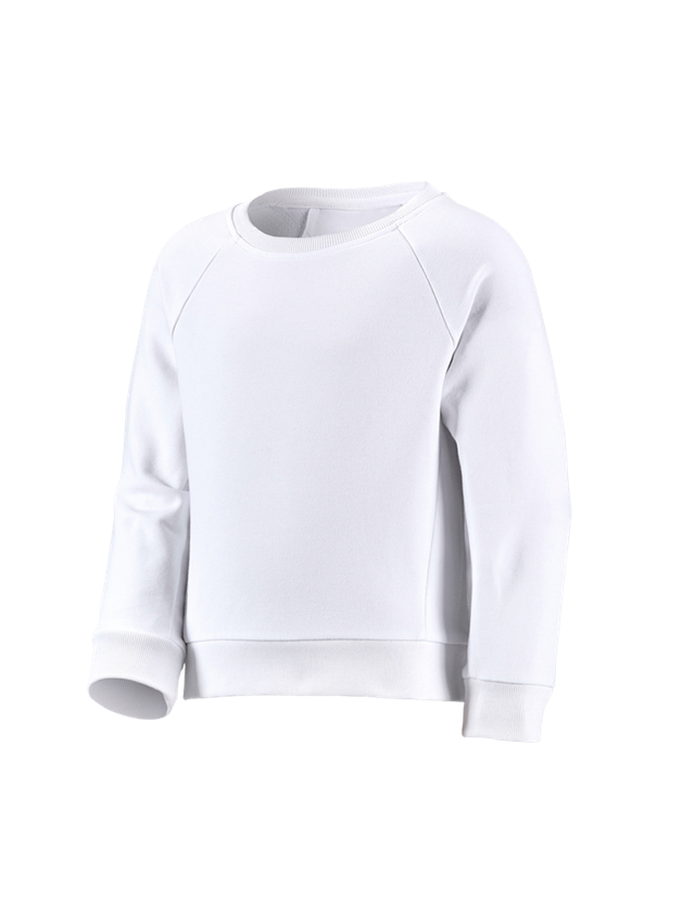 Överdelar: e.s. Sweatshirt cotton stretch, barn + vit