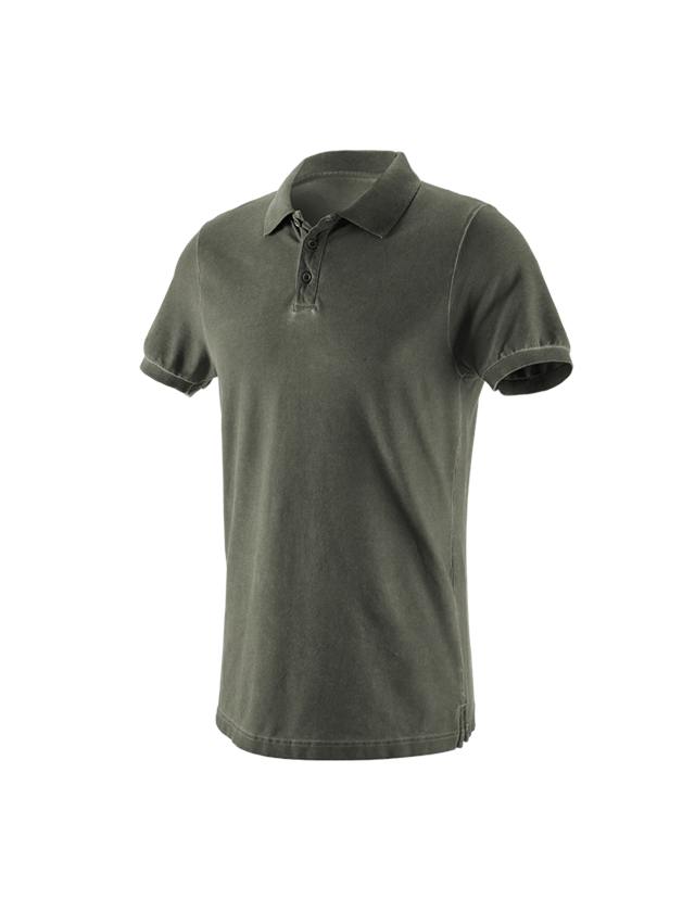 Överdelar: e.s. Polo-Shirt vintage cotton stretch + kamouflagegrön vintage 2