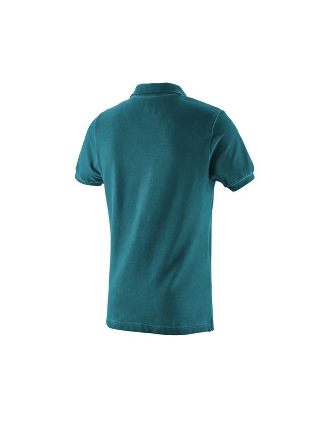 Snickare: e.s. Polo-Shirt vintage cotton stretch + mörk cyan vintage 3