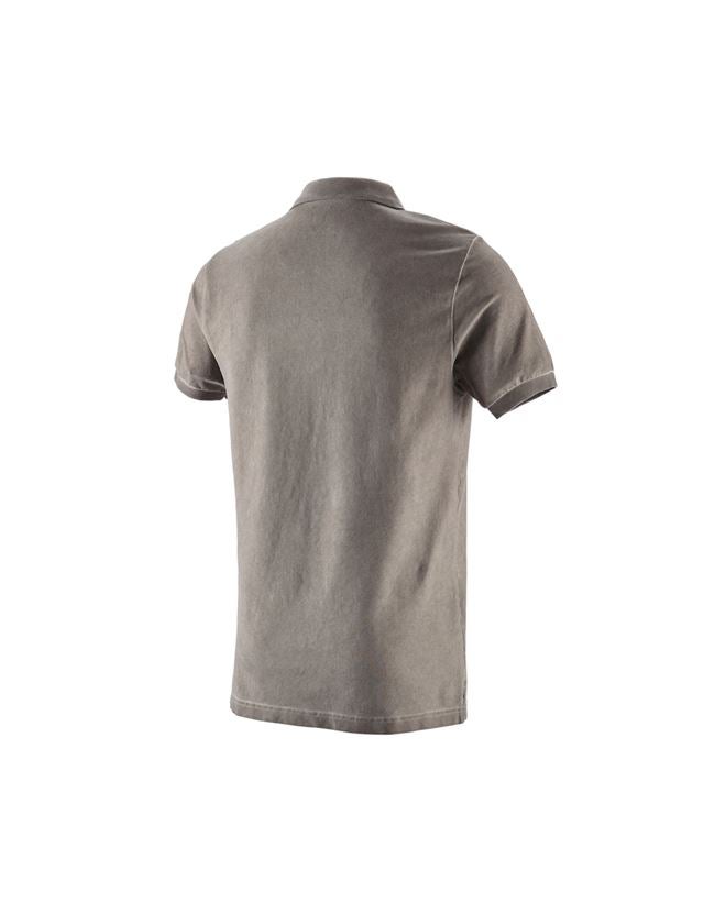 Överdelar: e.s. Polo-Shirt vintage cotton stretch + taupe vintage 6