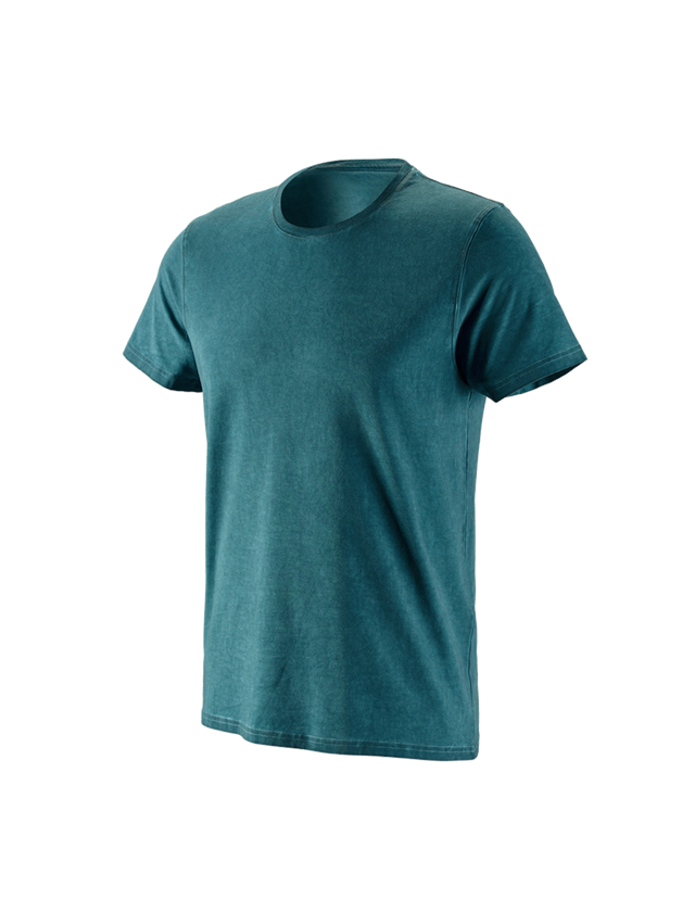 Överdelar: e.s. T-Shirt vintage cotton stretch + mörk cyan vintage 2