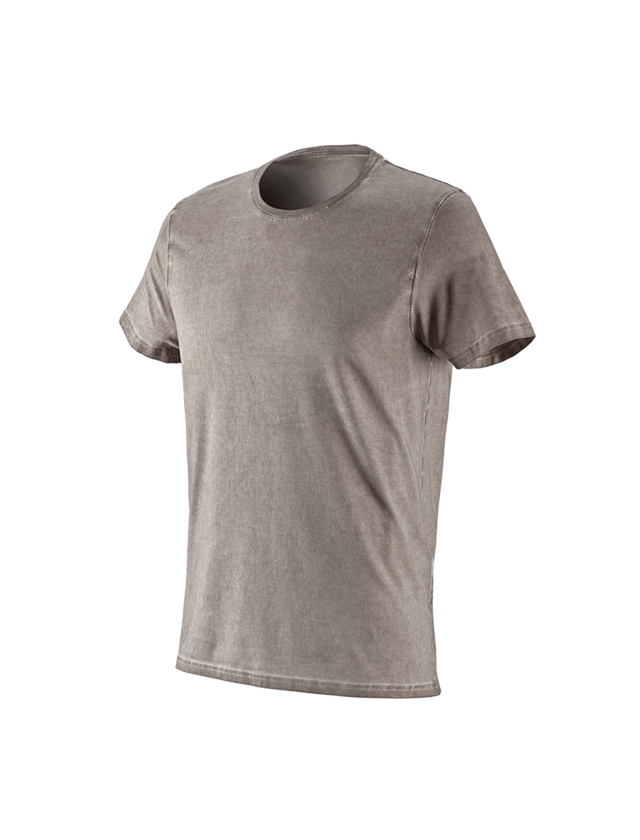 Överdelar: e.s. T-Shirt vintage cotton stretch + taupe vintage