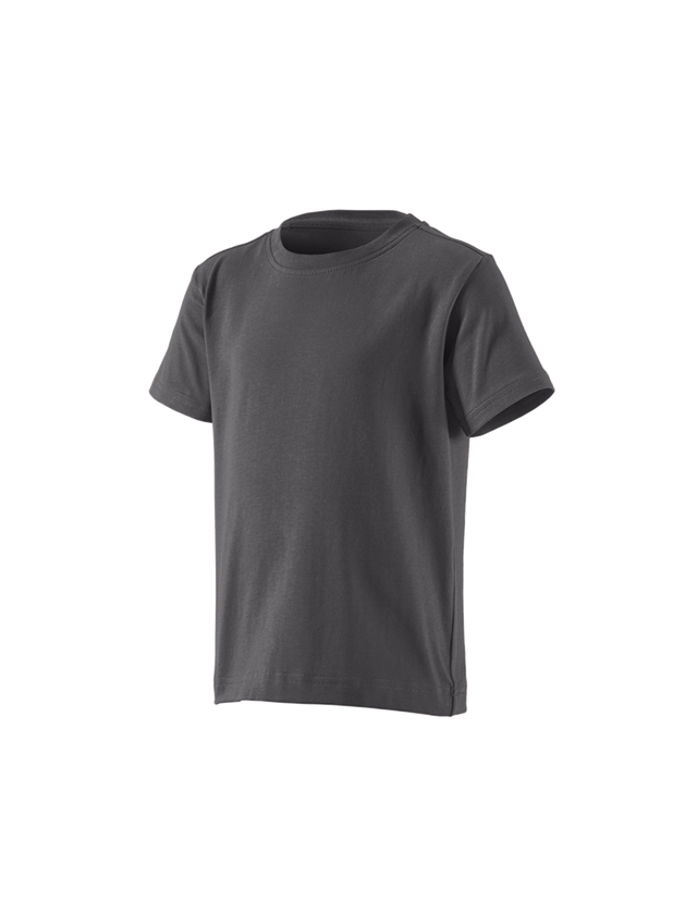 Överdelar: e.s. t-shirt cotton stretch, barn + antracit