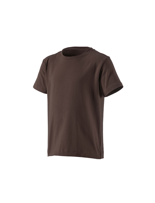 Överdelar: e.s. t-shirt cotton stretch, barn + kastanj 1
