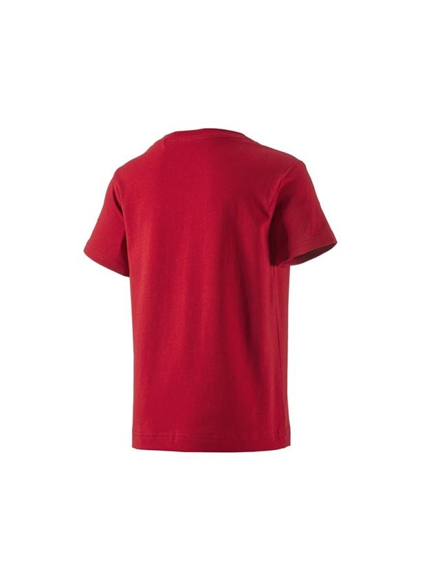 Topics: e.s. T-Shirt cotton stretch, children's + fiery red 1