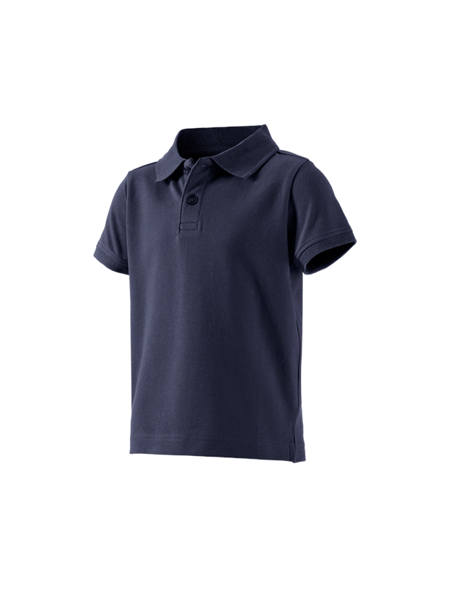 Överdelar: e.s. Polo-Shirt cotton stretch, barn + mörkblå