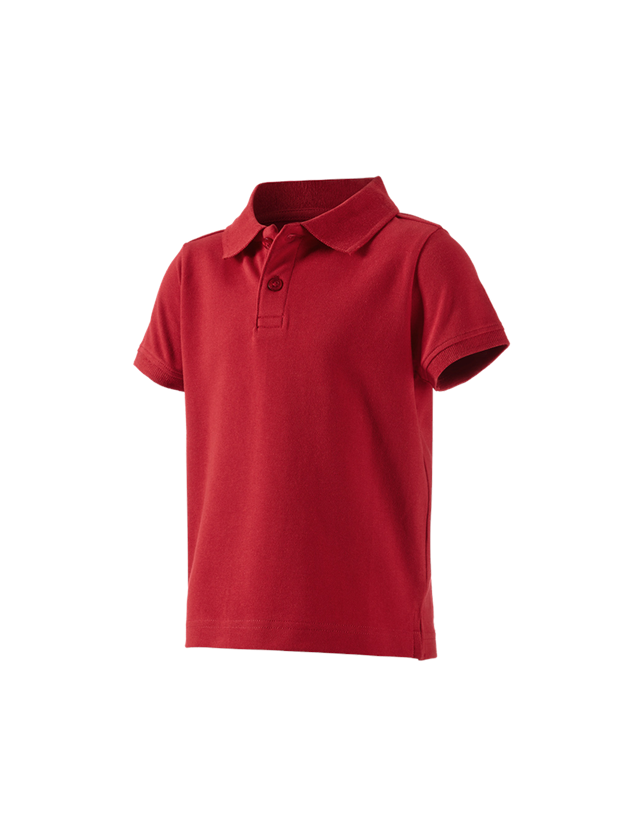 Överdelar: e.s. Polo-Shirt cotton stretch, barn + eldröd