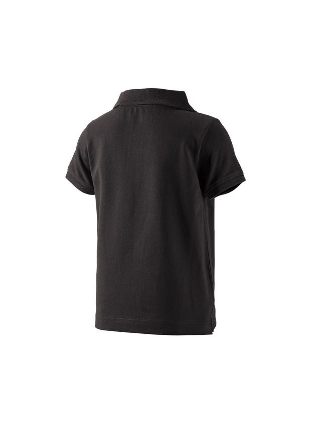 Överdelar: e.s. Polo-Shirt cotton stretch, barn + svart 1