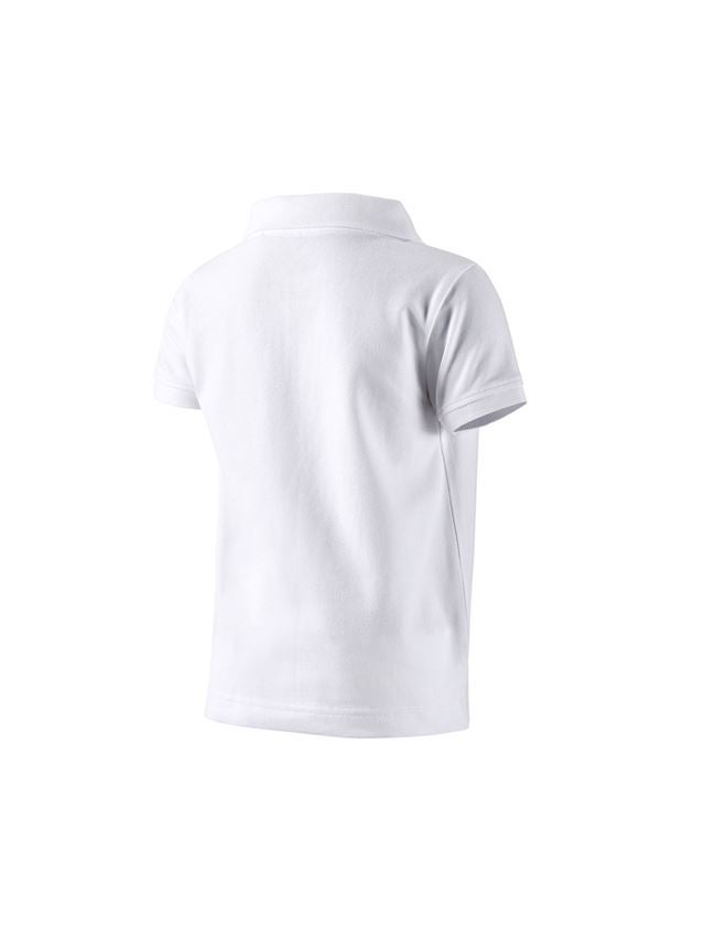 Teman: e.s. Polo-Shirt cotton stretch, barn + vit 1