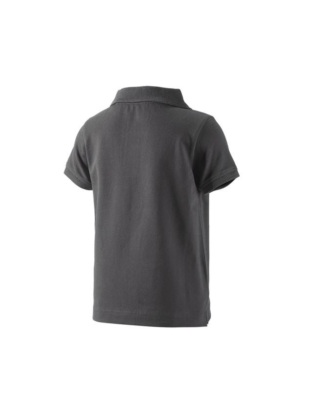 Överdelar: e.s. Polo-Shirt cotton stretch, barn + antracit 1